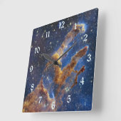 Horloge Carrée Piliers de création Aigle Nebula Webb Telescope (Angle)