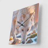 HORLOGE CARRÉE PILOTE À NEIGE (Angle)