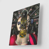 Horloge Carrée PILOTE D'ANDROID XENIA SPACESHIP Science-Fiction (Angle)