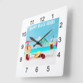 Horloge Carrée Piment De La Mer (Angle)