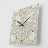Horloge Carrée Pimpernel Ivory, William Morris (Angle)