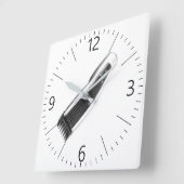 Horloge Carrée Pince à cheveux (Angle)
