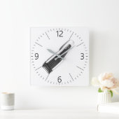 Horloge Carrée Pince à cheveux (Maison)