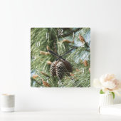 Horloge Carrée Pine cones (Maison)