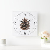 Horloge Carrée Pinecone (Maison)