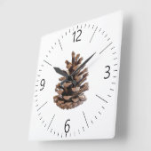 Horloge Carrée Pinecone (Angle)
