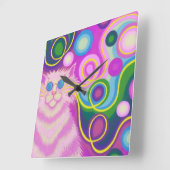 Horloge Carrée Pink clock square (Angle)