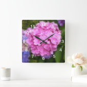 Horloge Carrée Pink Hydrangea Wall Clock (Maison)