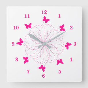 Horloge Carrée Pink Love