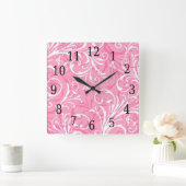 Horloge Carrée Pink Ornamental Square Clock (Maison)