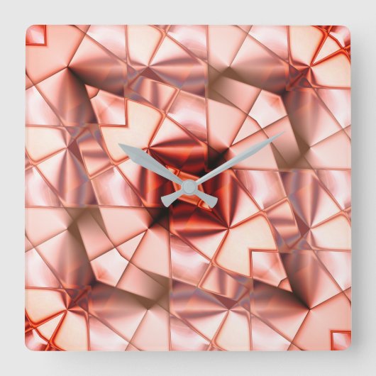 Horloge Carrée Pinkish gigantic Pearl flowers (Recto)