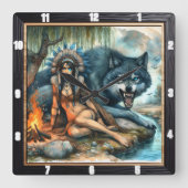 Horloge Carrée Piste native : Verres cachés doux (Recto)