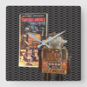 Horloge Carrée Piston Robot (Recto)