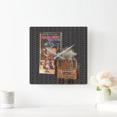 Horloge Carrée Piston Robot (Maison)