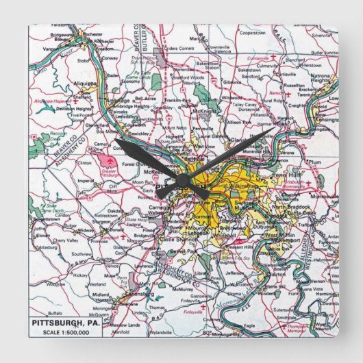 Horloge Carrée Pittsburgh (Recto)