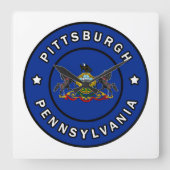 Horloge Carrée Pittsburgh Pennsylvanie (Recto)