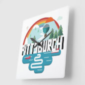 Horloge Carrée Pittsburgh, Pennsylvanie | Design Cityscape (Angle)