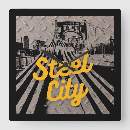 Horloge Carrée Pittsburgh Steel City Bridge (Recto)