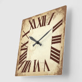 Horloge Carrée PixDezines Vintage Old English clock (Angle)
