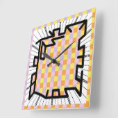 Horloge Carrée PIXELAT chained numbers by masanser (Angle)