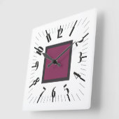 Horloge Carrée PIXELAT PREMIÈRE SÉRIE LEX par masanser (Angle)