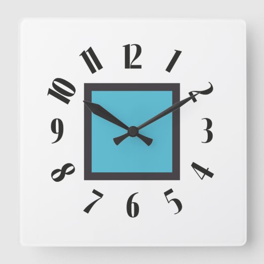 Horloge Carrée PIXELAT PREMIÈRE SÉRIE LEX par masanser (Recto)