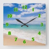 Horloge Carrée Plage (Recto)