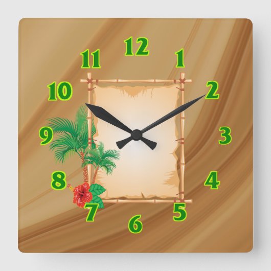 Horloge Carrée Plage (Recto)
