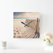 Horloge Carrée Plage De Sable (Maison)