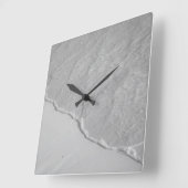 Horloge Carrée Plage des Caraïbes Zen Oasis #3 #océan #mur #art (Angle)