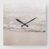 Horloge Carrée Plage des Caraïbes Zen Oasis #4 #océan #mur #art (Recto)