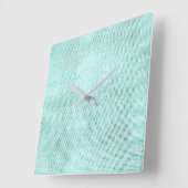 Horloge Carrée Plage métallique argentée d'Aqua de paillette de (Angle)