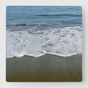 Horloge Carrée Plage/Sable/Vagues