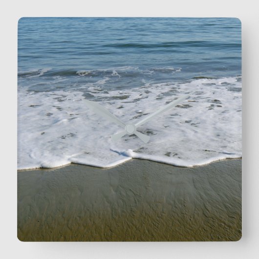 Horloge Carrée Plage/Sable/Vagues (Recto)