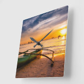 Horloge Carrée Plages tropicales | Boracay's White Beach (Angle)