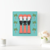 Horloge Carrée Plaidmingos Square Wall Clock (Maison)