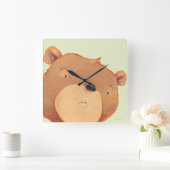 Horloge Carrée Plan rapproché de grand ours Brown (Maison)