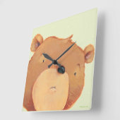 Horloge Carrée Plan rapproché de grand ours Brown (Angle)