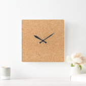 Horloge Carrée Planche à liège (Maison)