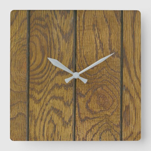 Horloge Carrée Plancher de céréales en bois (Recto)