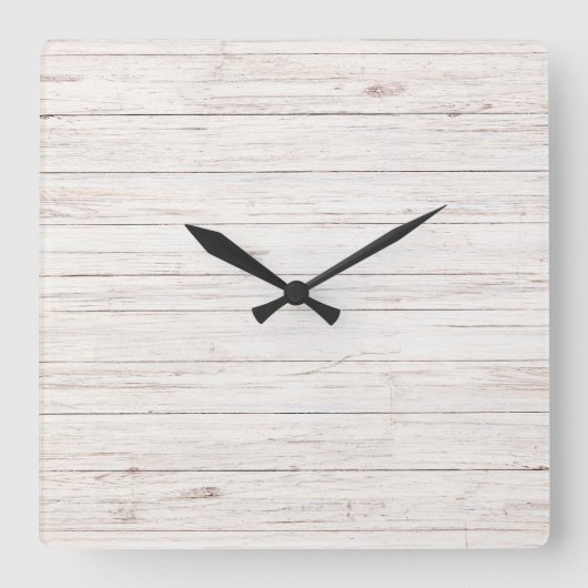 Horloge Carrée planches en bois (Recto)