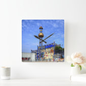 Horloge Carrée Plante de l'incinération des déchets de Spittelau (Maison)