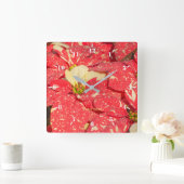 Horloge Carrée Plante de Noël Poinsettia Flower (Maison)