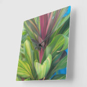 HORLOGE CARRÉE PLANTE PLUS (Angle)