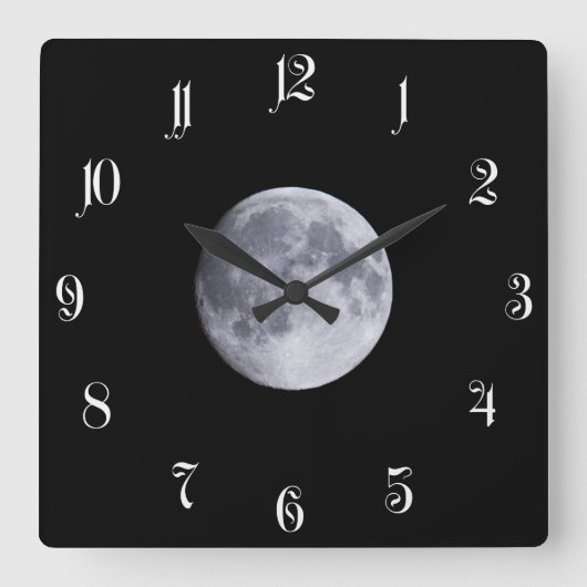 Horloge Carrée Pleine lune (Recto)