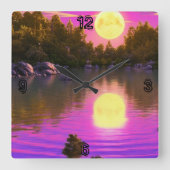 Horloge Carrée Pleine lune (Recto)