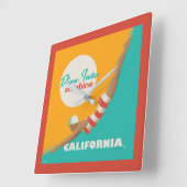 Horloge Carrée Plongez Dans Le Soleil | Californie (Angle)