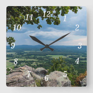 Horloge Carrée Pluie Tournée Vers L'Horloge Mur Petit Jean