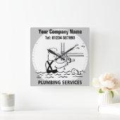 Horloge Carrée Plumbing ou Heating Services (Maison)