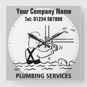 Horloge Carrée Plumbing ou Heating Services